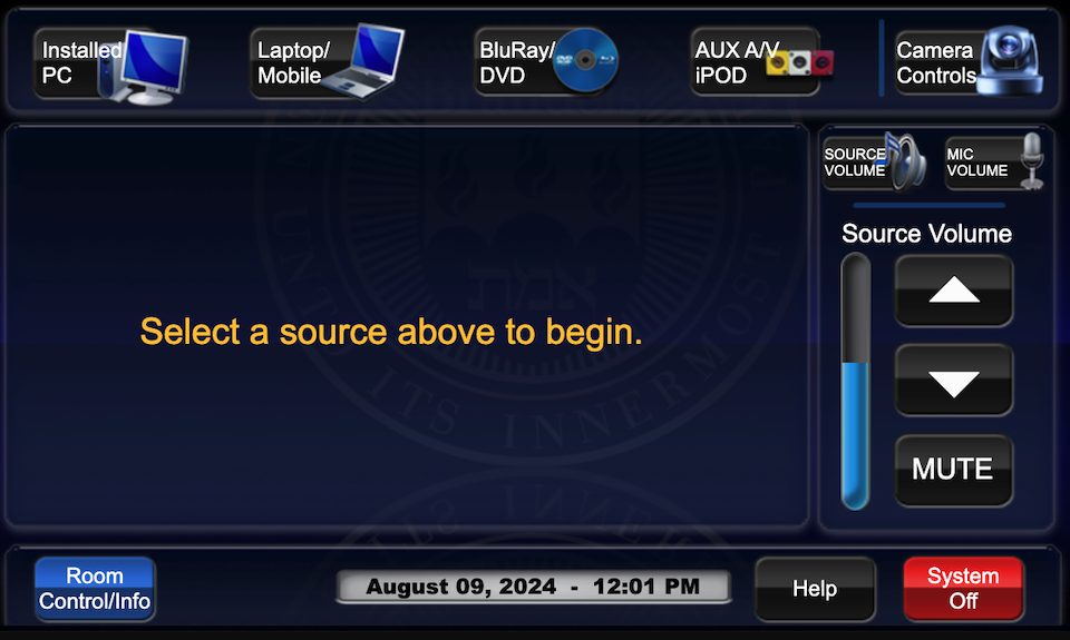 touch panel main page