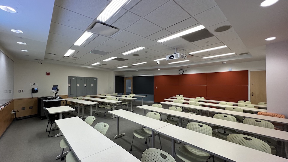 Shapiro Science Center LL16 back of classroom