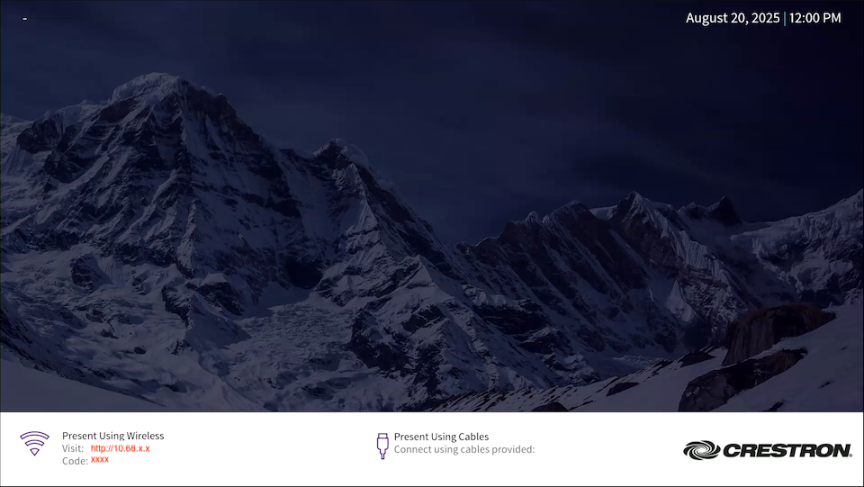 Crestron air media splash page