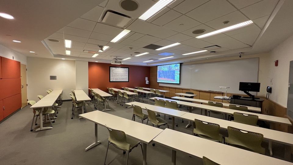 Shapiro Science Center LL16 front of classroom