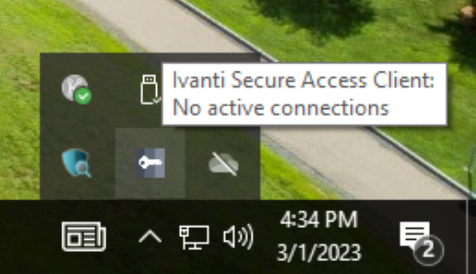 image is of ivanti choose connect