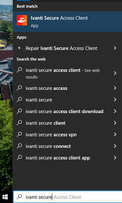 image is of ivanti search bar