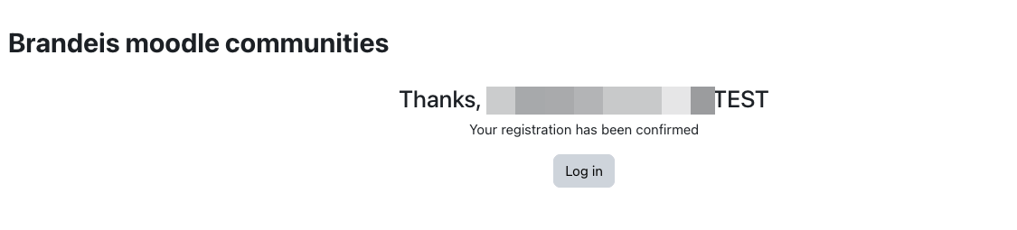 Confirmation screen