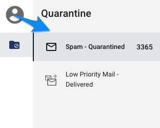 Button for Spam quarantined folder