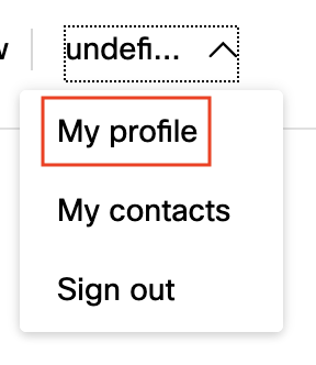 WebEx Select My Profile