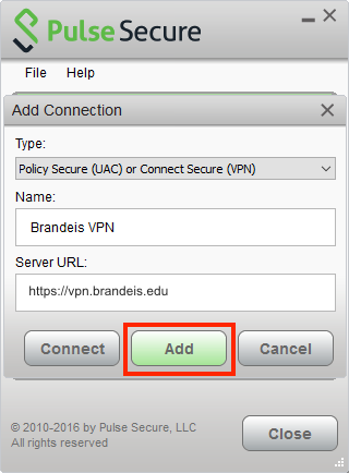 Pulse Secure VPN application