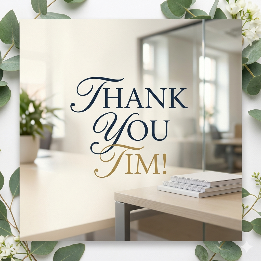 Congratulations Tim!