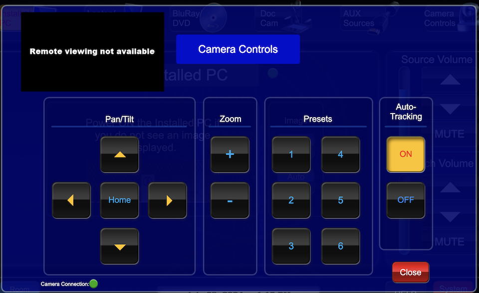 camera controls page