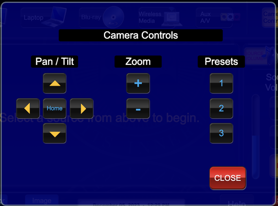camera controls page