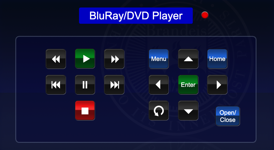 Blu-ray/DVD player controls page