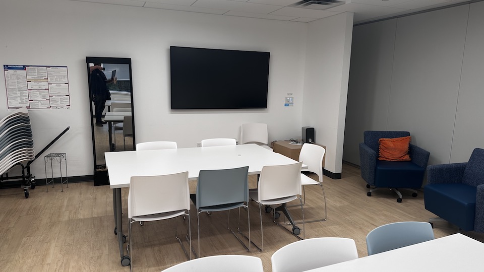 51 Sawyer Road Room 201 Cafe TV monitor