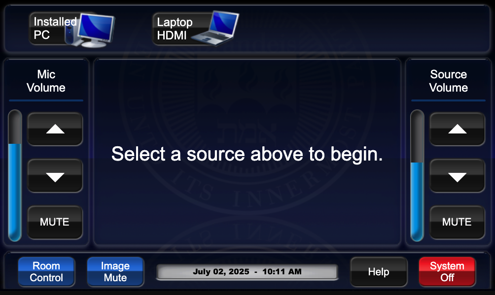 touchpanel main page