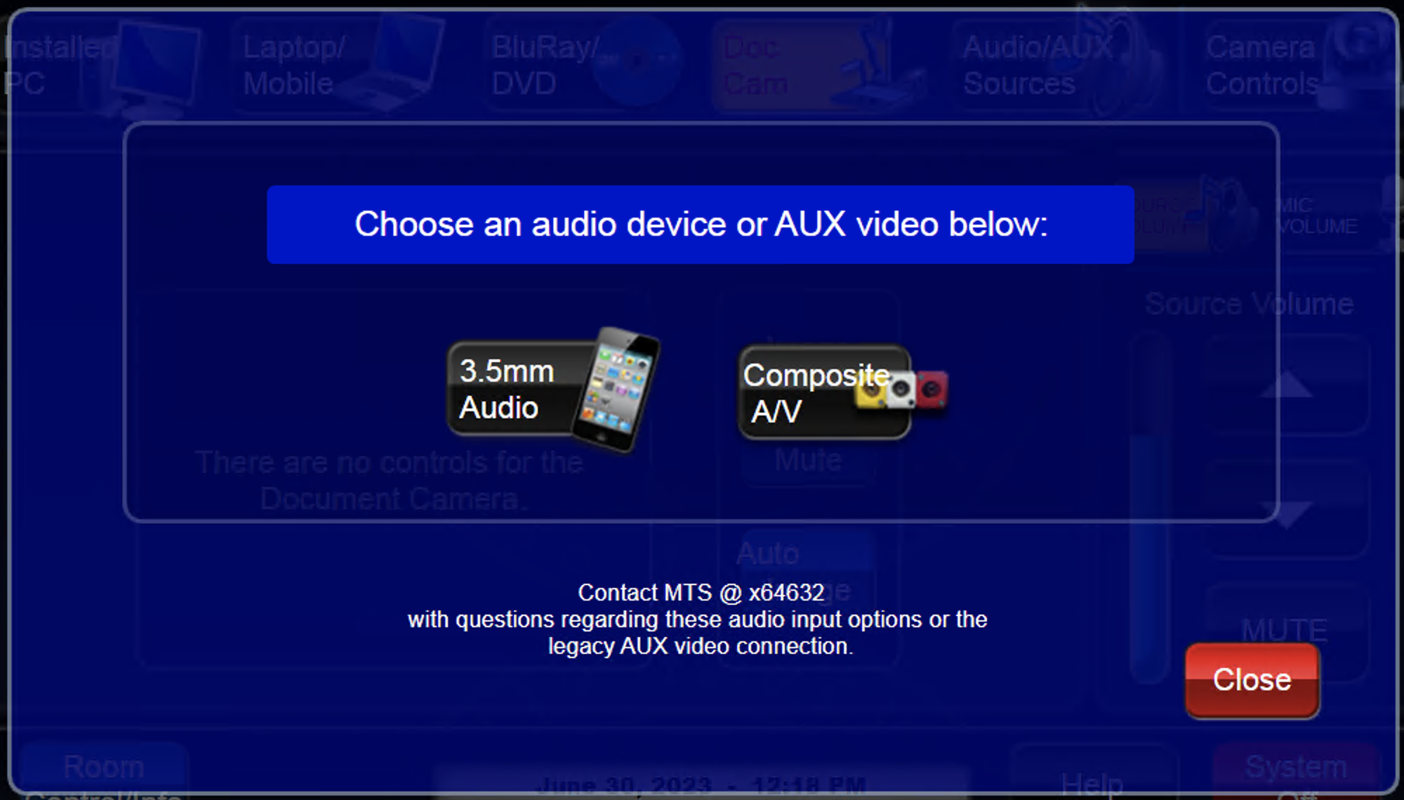 aux video inputs page