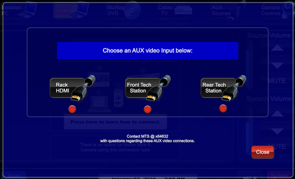 aux video inputs page