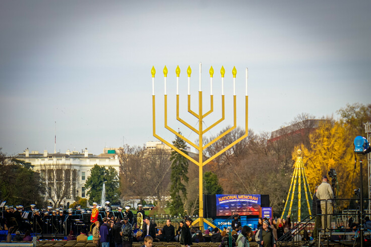 Menorah in front of the White House
