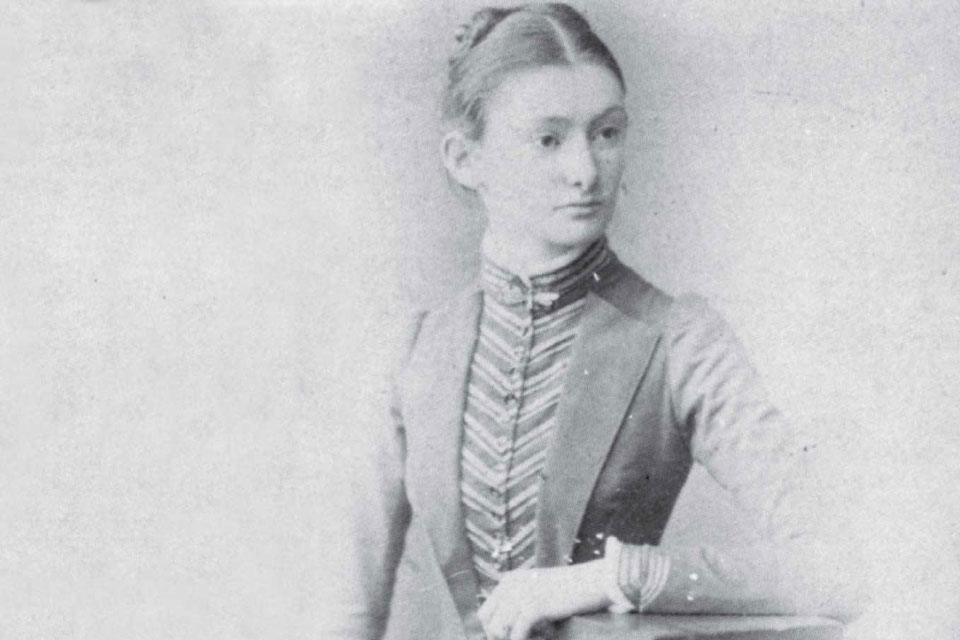 Poliakova in her wedding dress