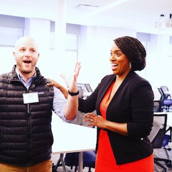 Photograph of Alex Goldstein with Ayanna Pressley