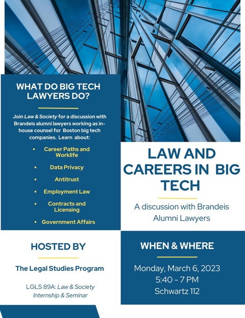 Law and Careers in Big Tech poster