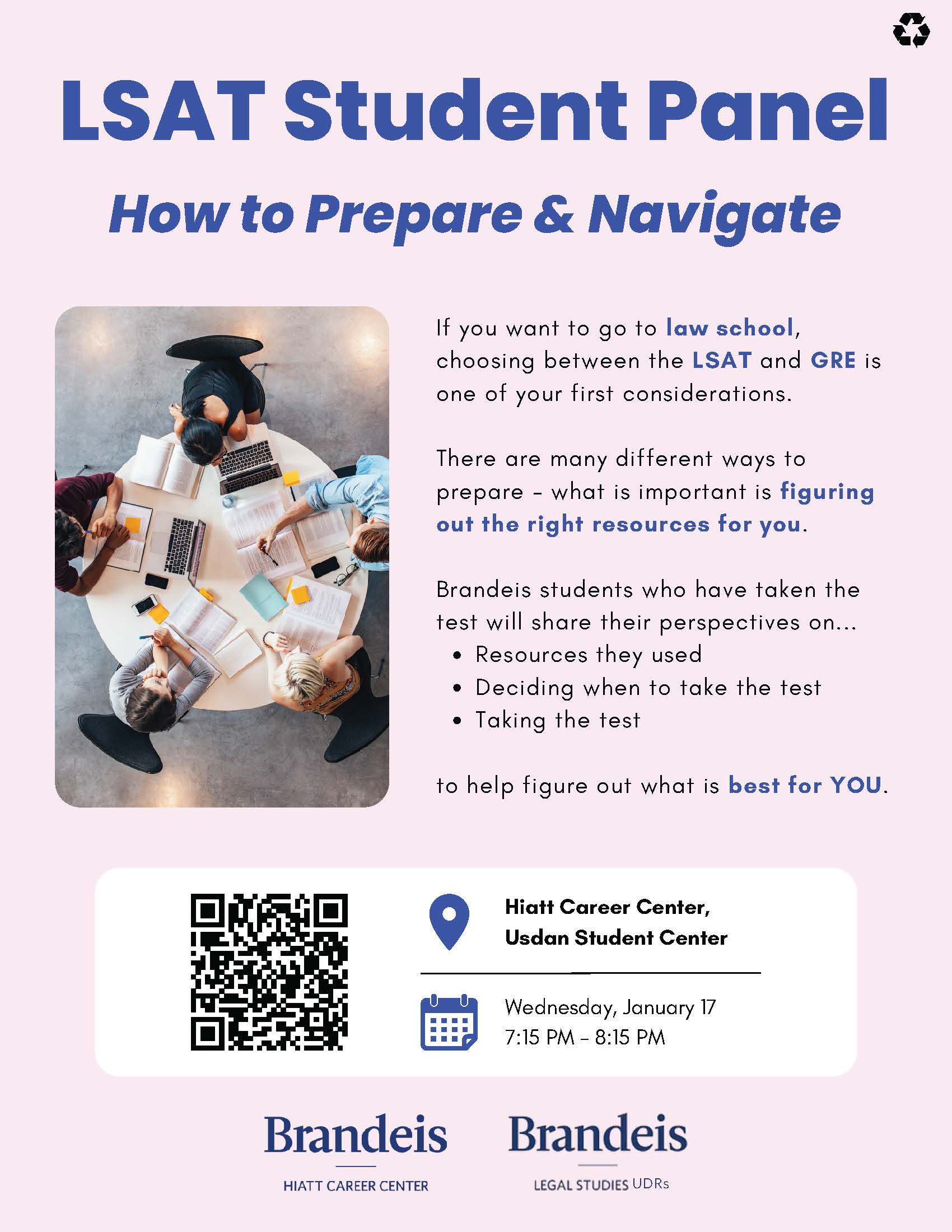 LSAT Student Panel: How to Prepare & Navigate poster