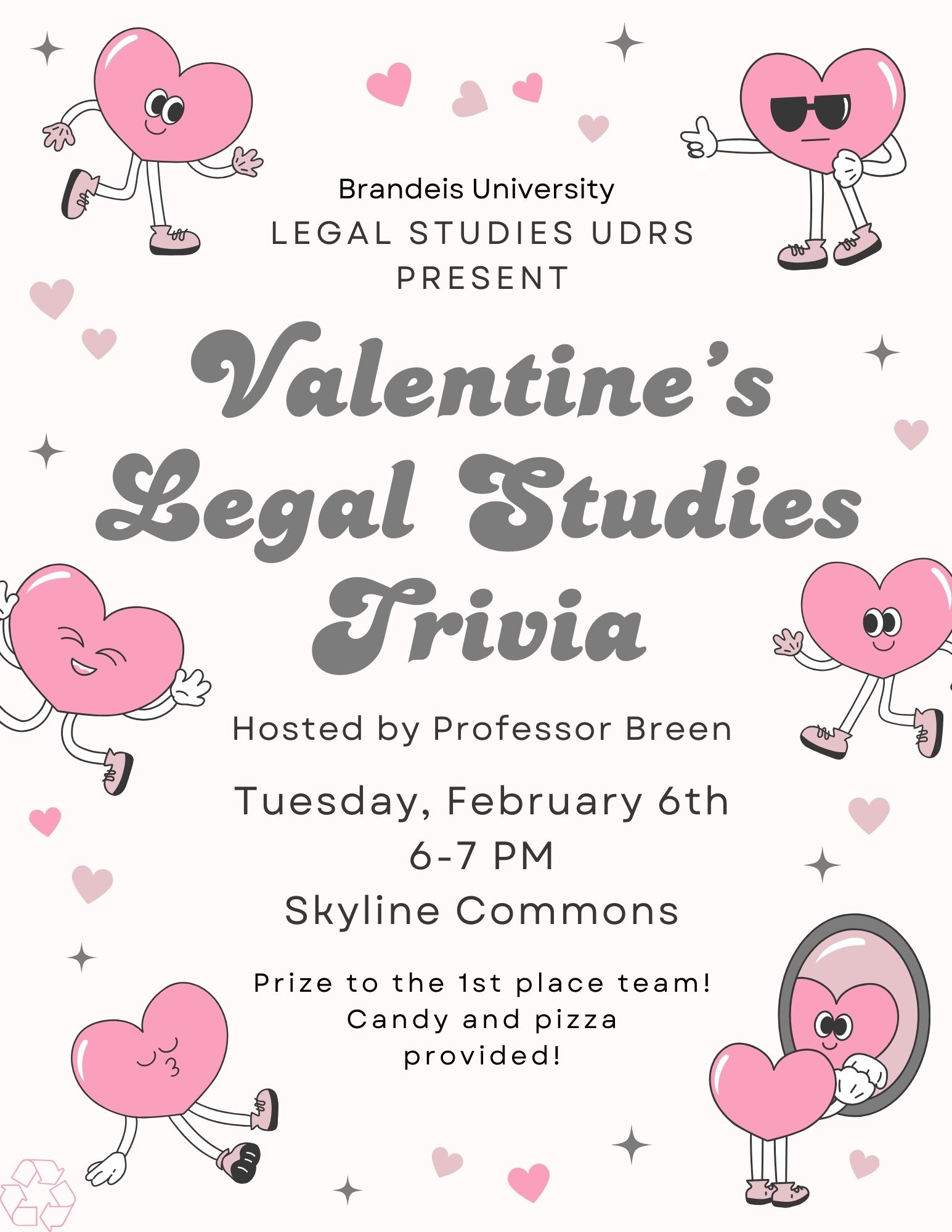 Valentine's Legal Studies Trivia poster