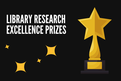 Library Research Excellence Prize with an image of a trophy
