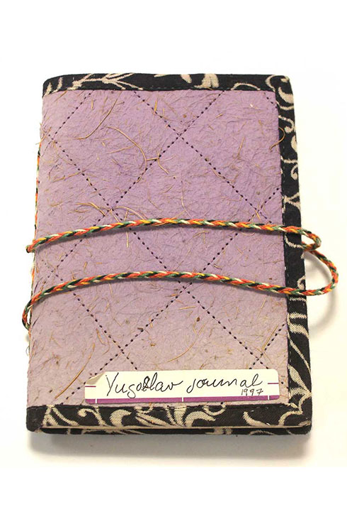 Sandra Butler's cloth journal from her trip to Yugoslavia