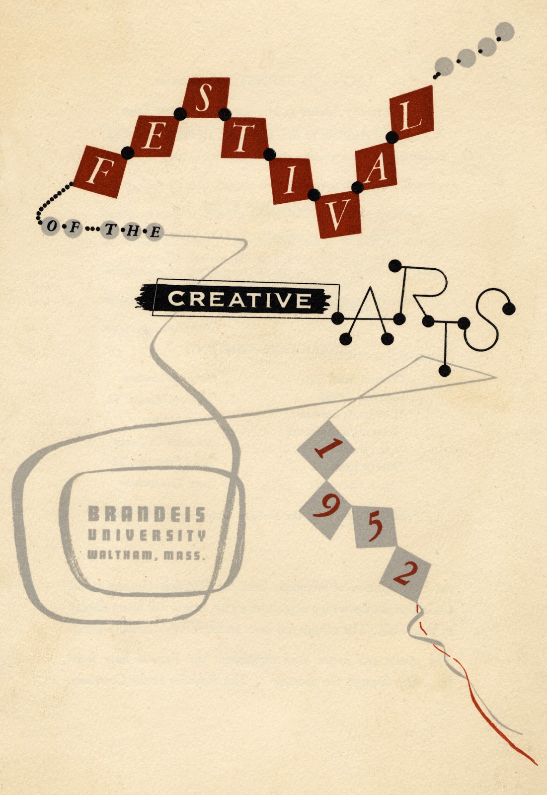 Brochure for the First Creative Arts Festival at Brandeis University
