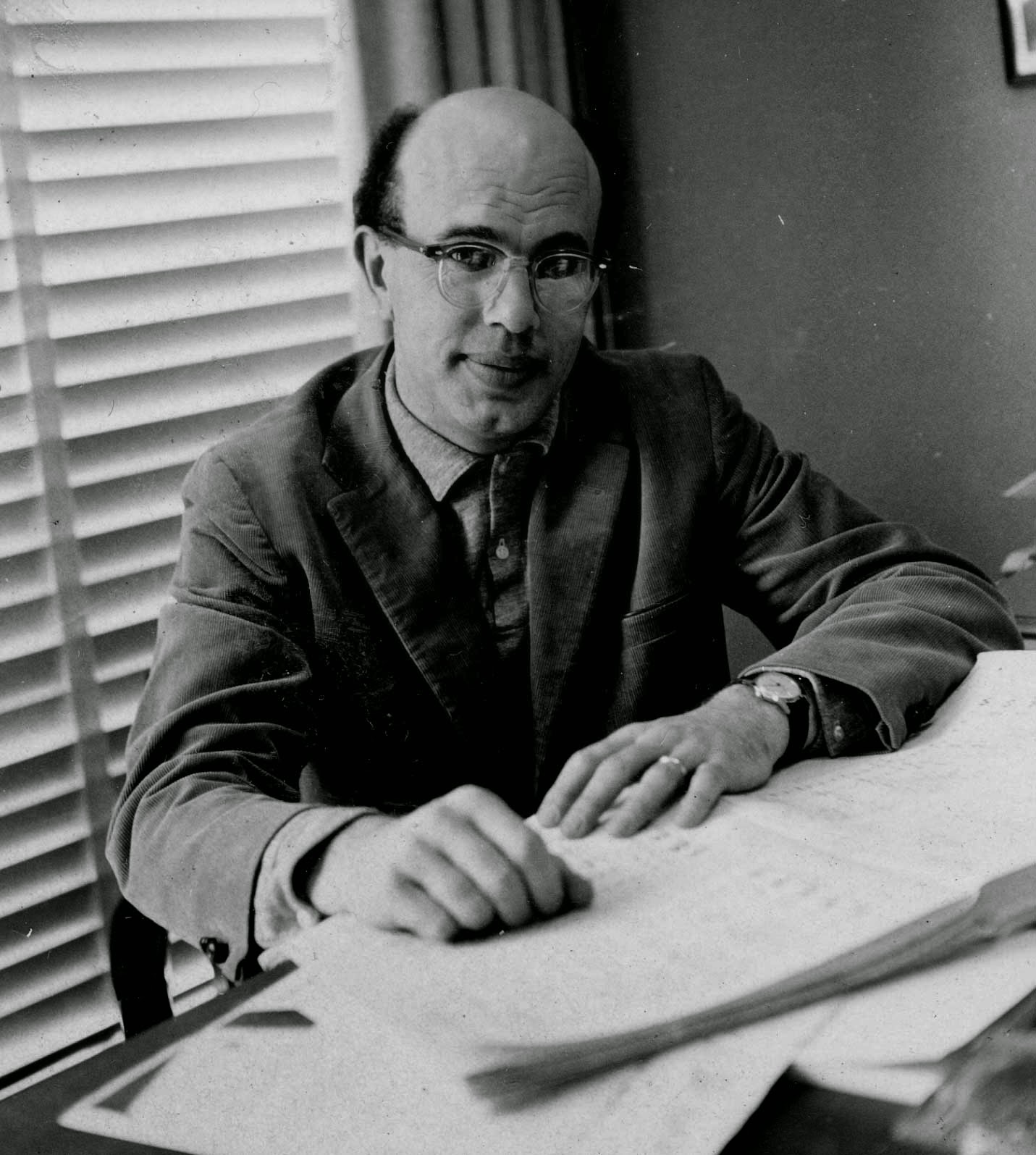 Howard Shapero at his desk