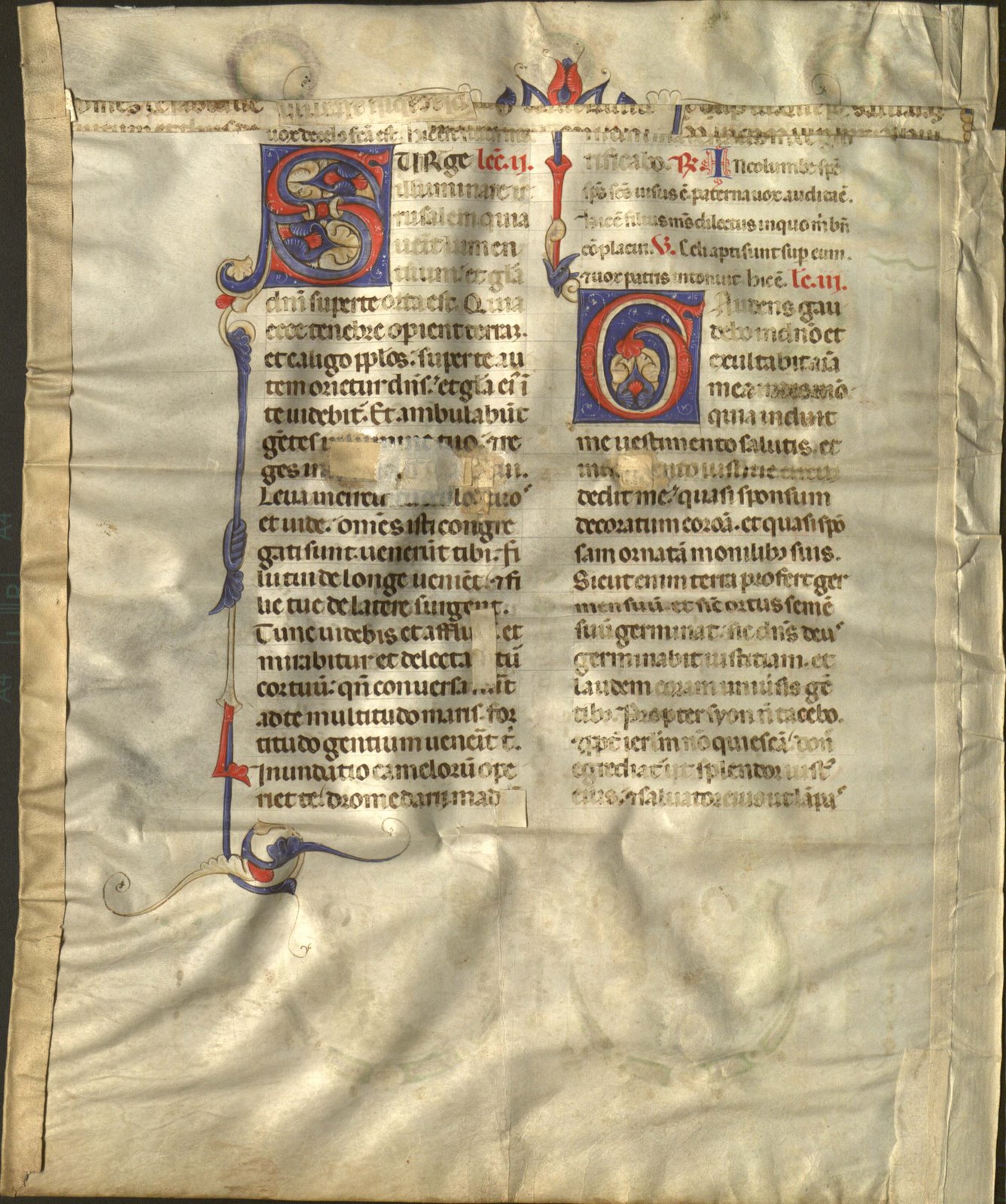 Verso page from the 14th-century Italian edition of the Breviary