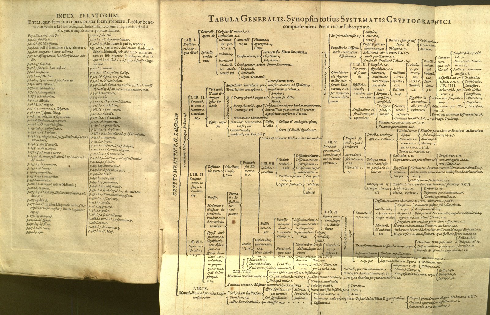 A large schema detailing the relationship of various parts of the field to one another is included on a folding plate just before the first chapter of the book
