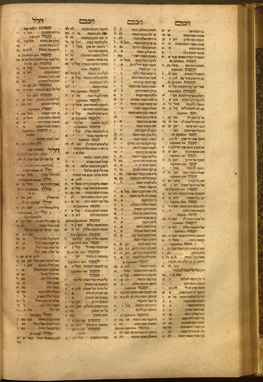 Page from Concordantiae Bibliorum Hebraicae by Johannis Buxtorfi