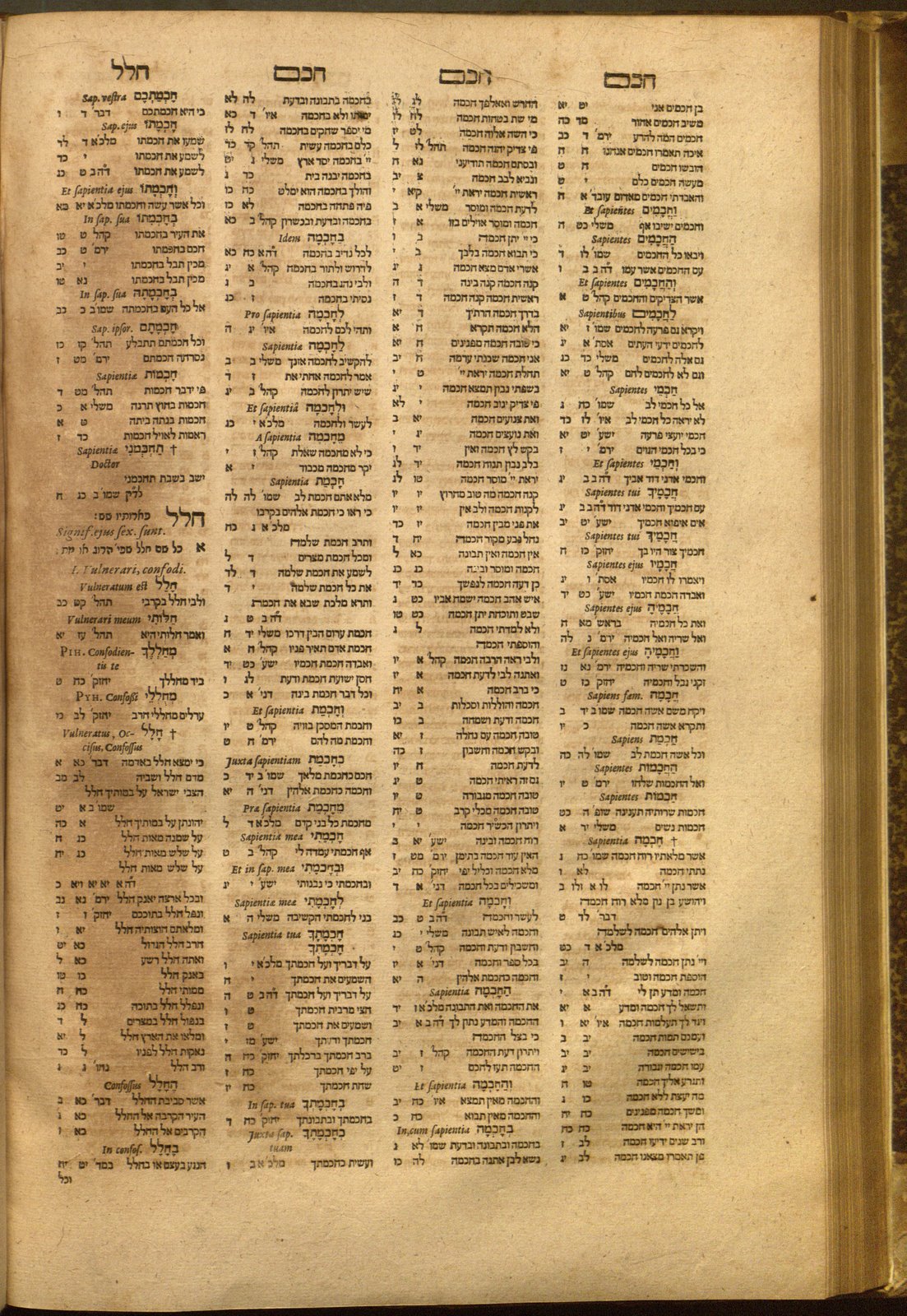 Page from Concordantiae Bibliorum Hebraicae by Johannes Buxtorfi