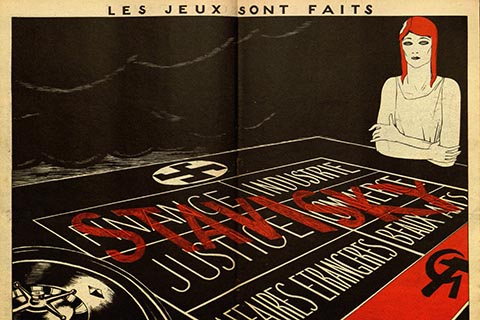 Centerfold illustration with text: "Le Jeux sont fait. Rien ne va plus."