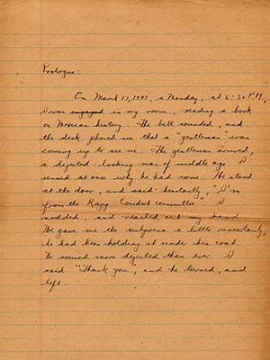 Journal entry recounting Feuer’s experience of the Rapp-Coudert Committee on educational subversion hearing.