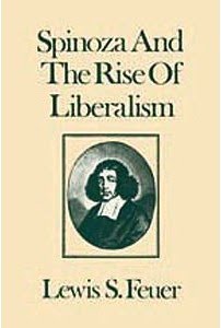 Book cover, text: "Spinoza and the Rise of Liberalism" by Lewis S. Feuer