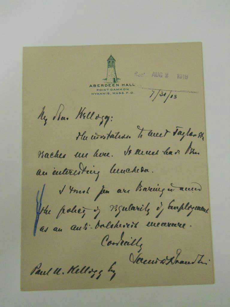 LDB autograph on letter