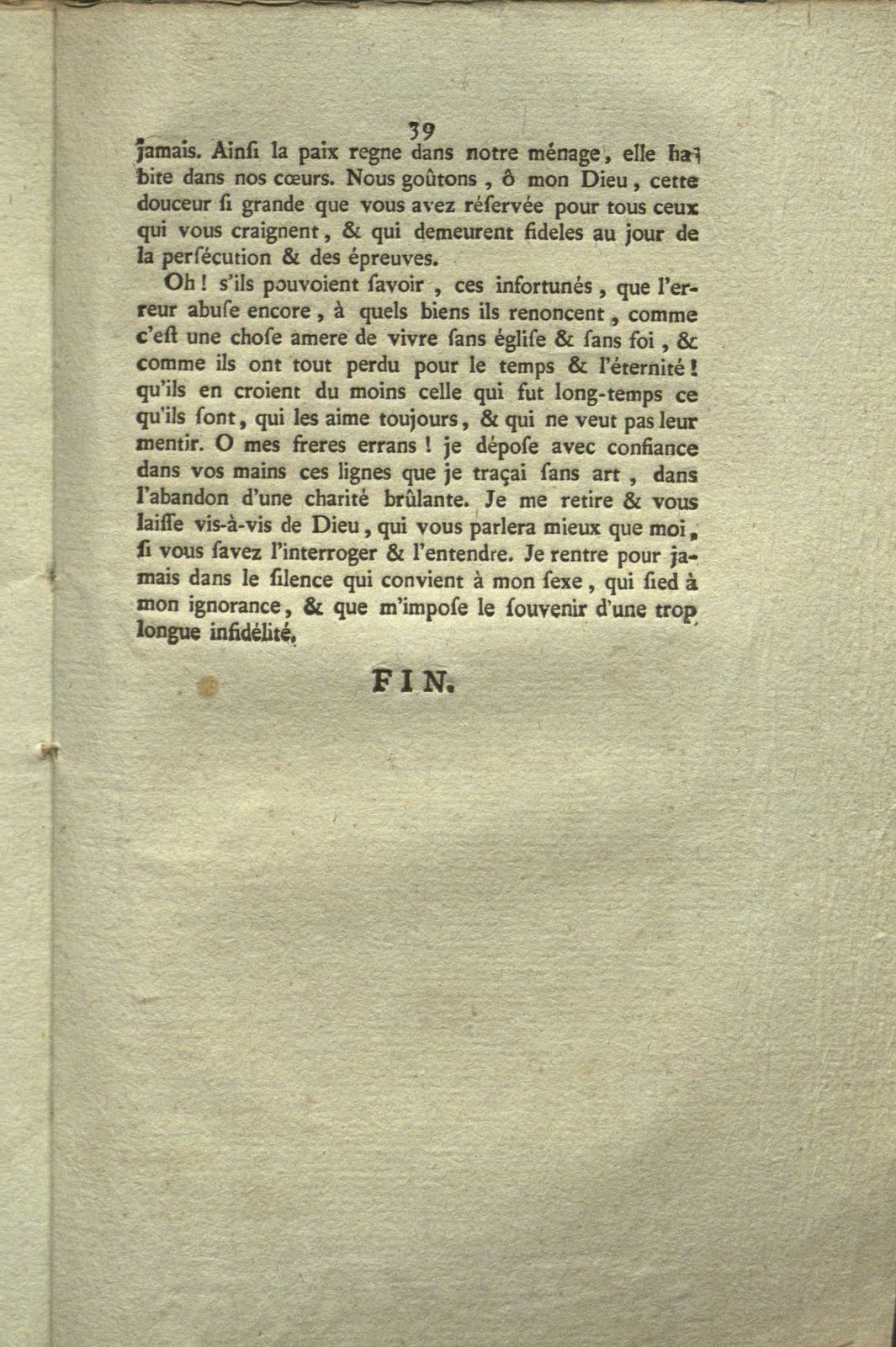 Conclusion of The History of the Conversion of a Parisian Woman, Written by Herself. 