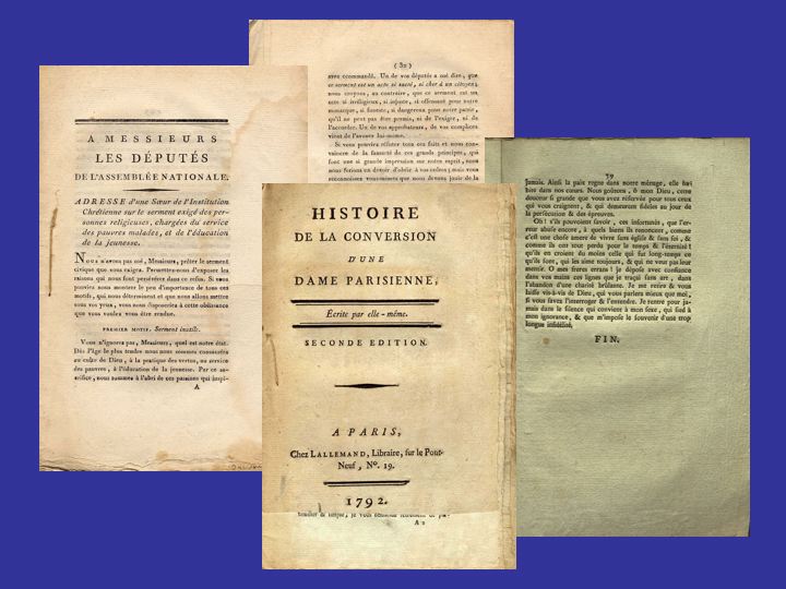 Four title pages of French Revolution pamphlets