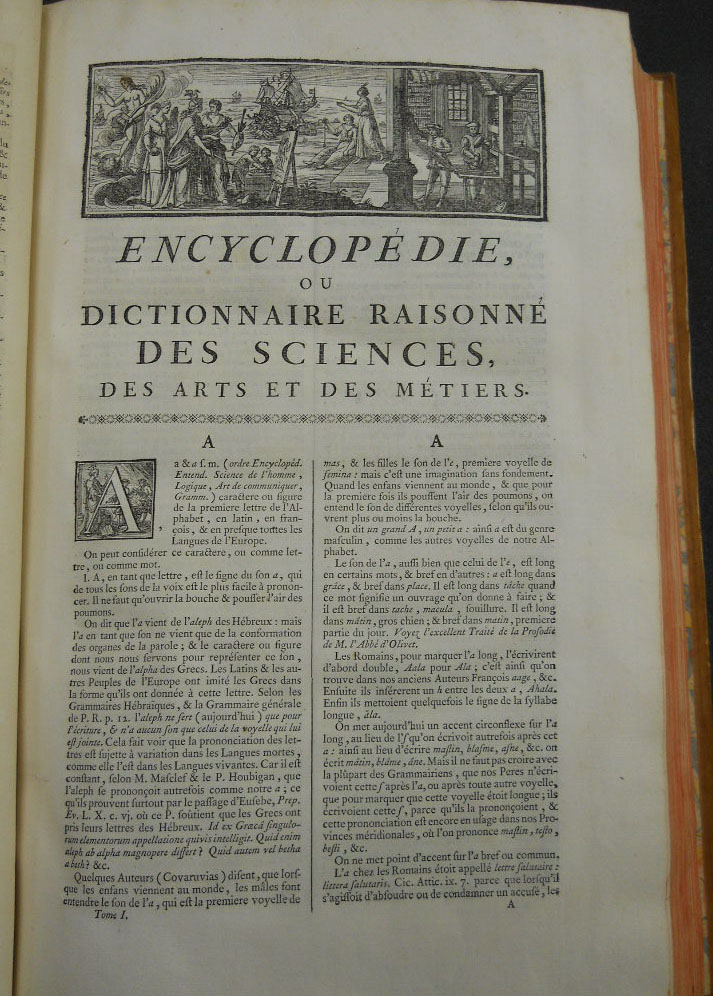 L'encyclopedie, "A" section