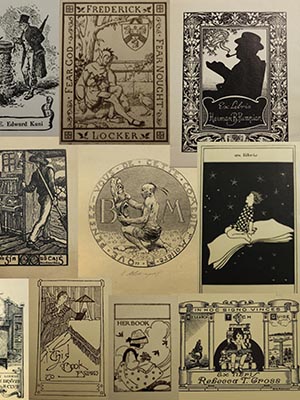 Bookplates with figures