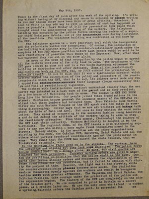 Hugo Oehler letter dated May 9, 1937, page 1