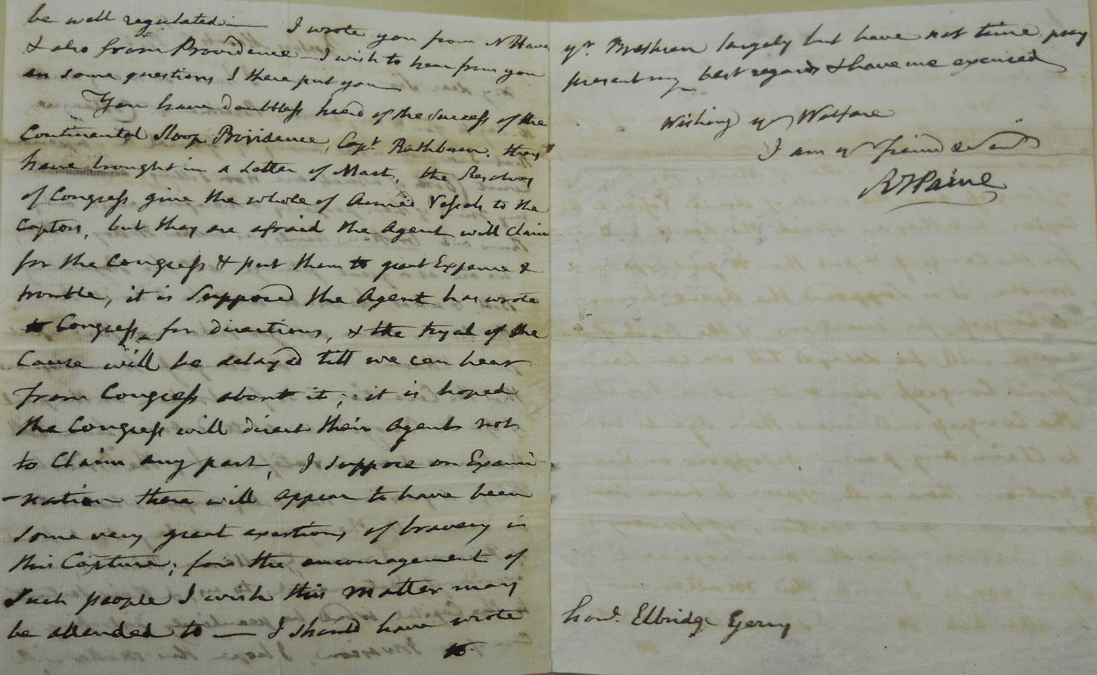 document from Revolutionary War era