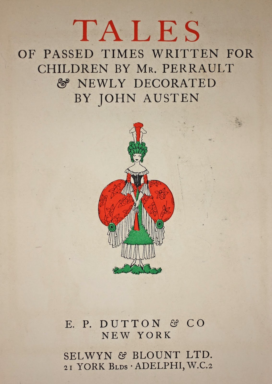 Cover of book "Tales of Past Times Written for Children"