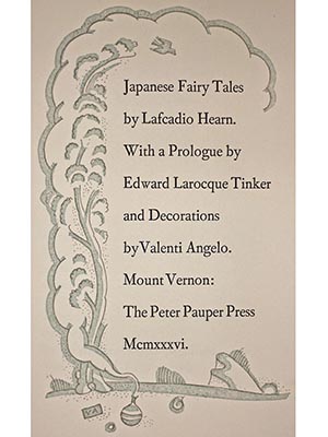 Japanese Fairy Tales by Lafcadio Hearn