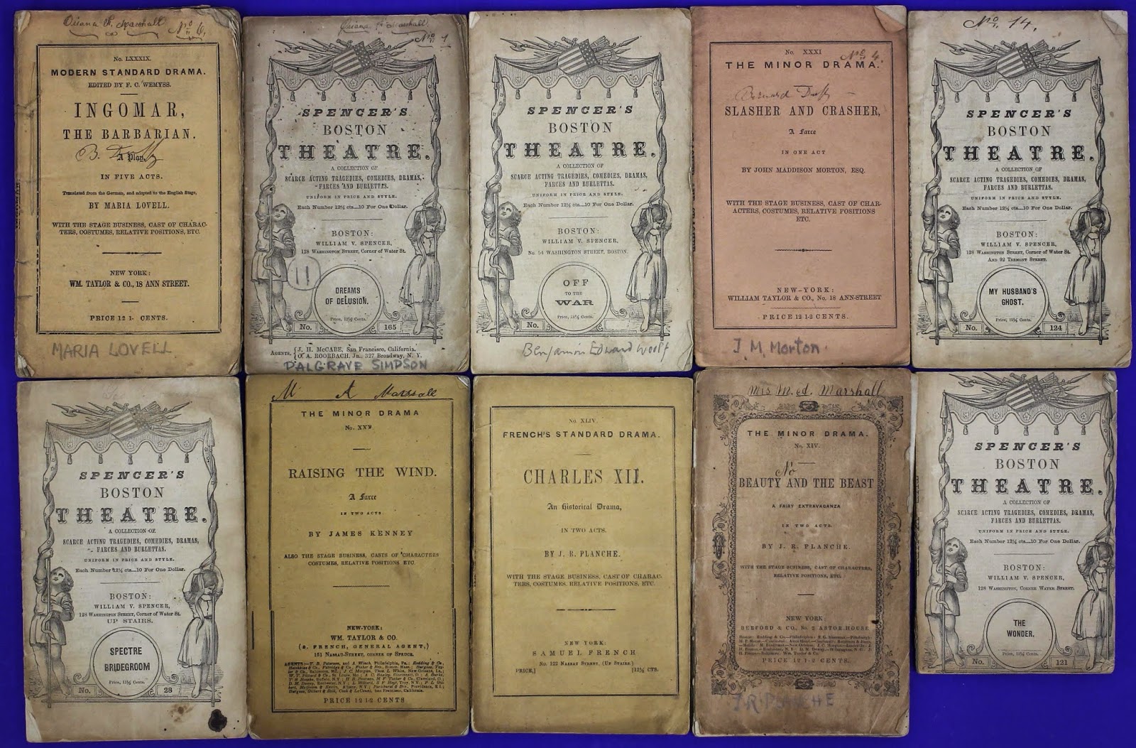 A Selection of the playbooks in Special Collections