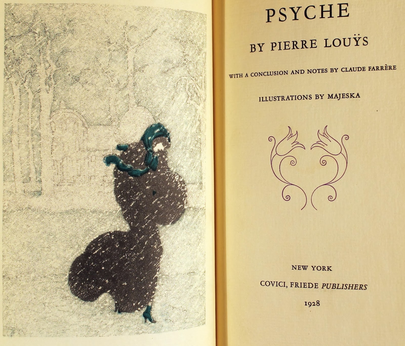 Illustration by Majeska in the book "Psyche" by Pierre Louys