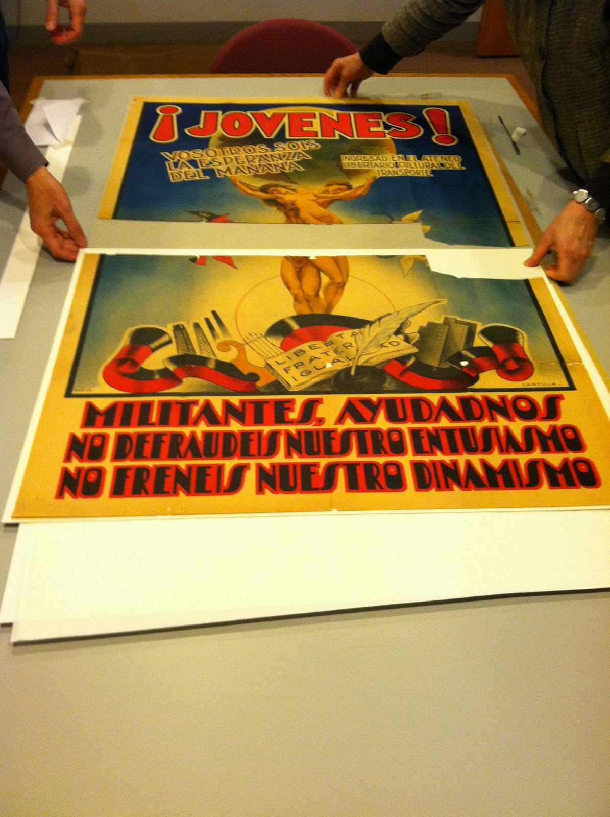 Jovenes poster, before restoration