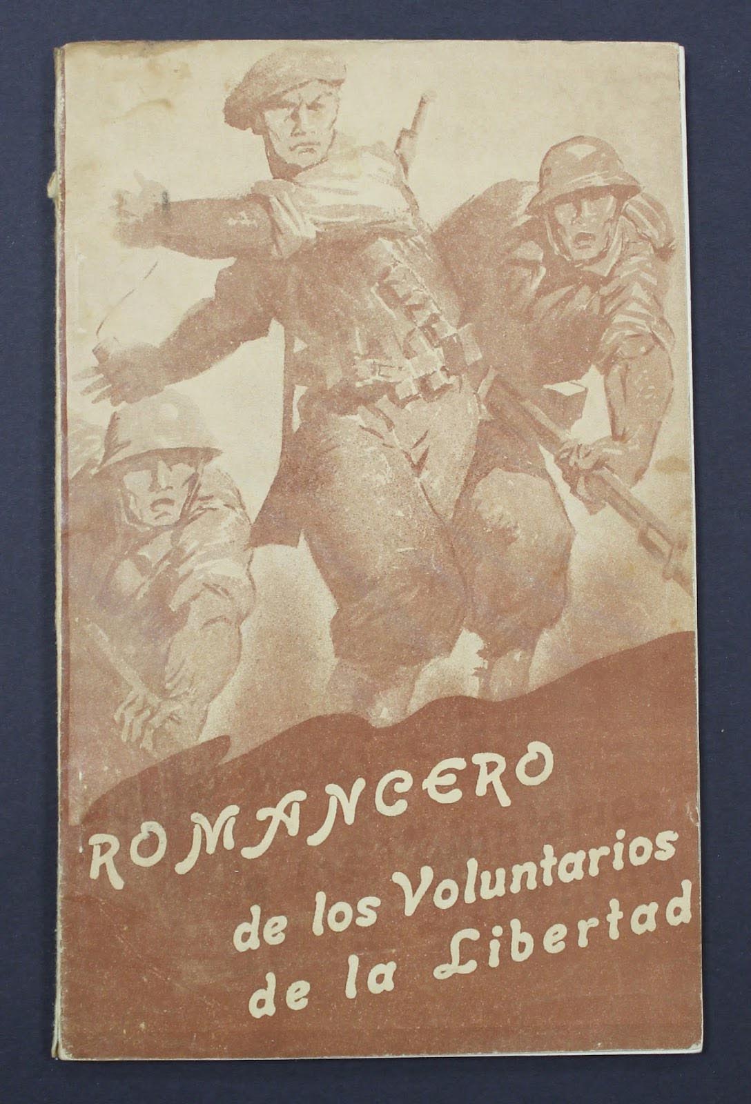 Cover of Civil War publication "Romancero de los Voluntarios de la Libertad."
