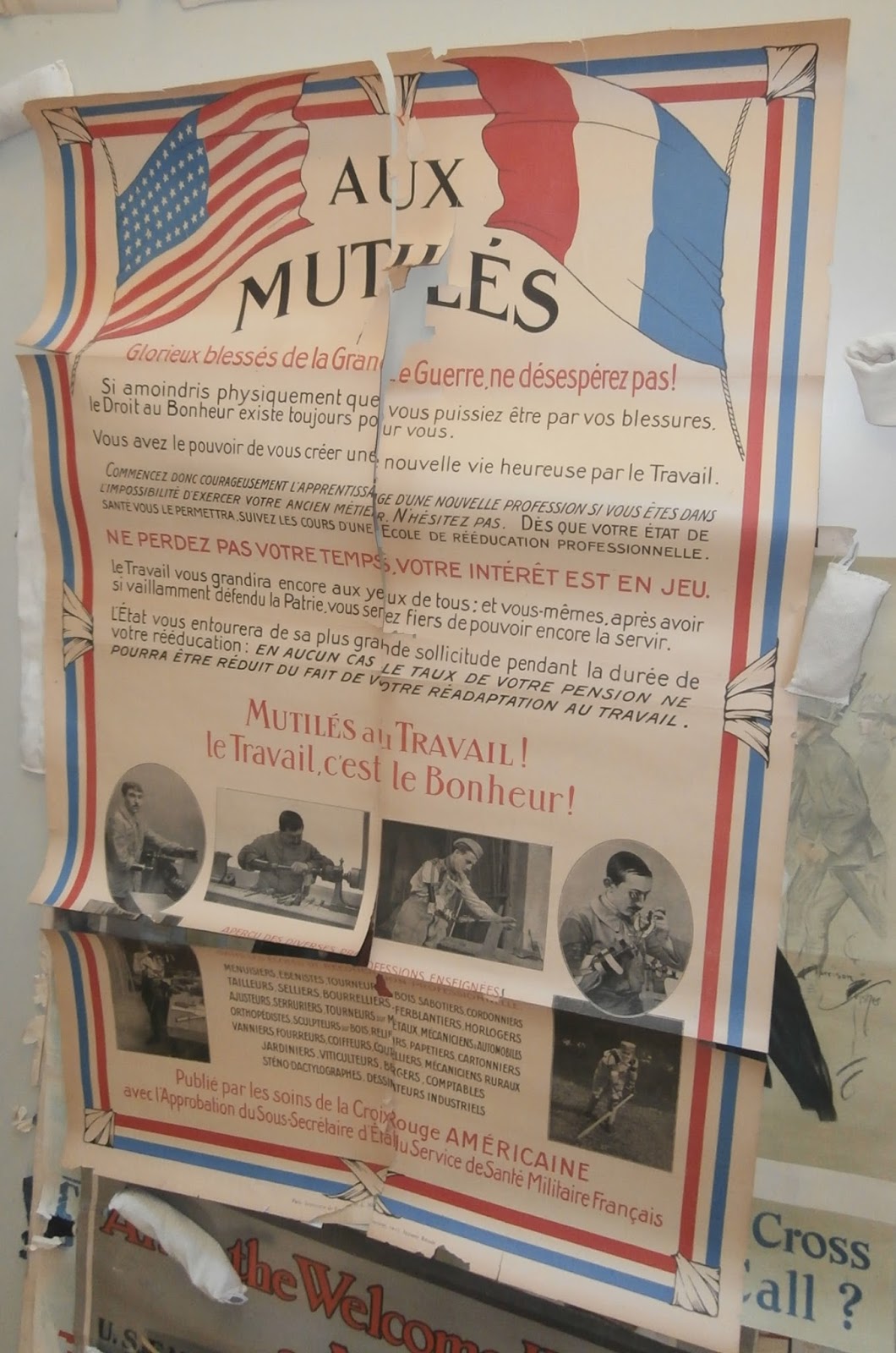 French poster, 'Aux Mutilés'