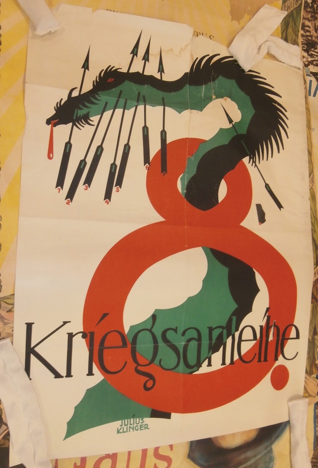 A German poster featuring the term “Kriegsanleihe,” or “war loan.”